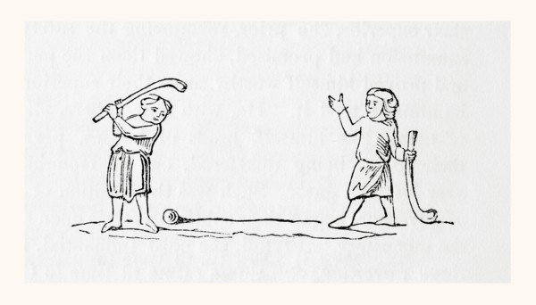 An early form of hockey or bandy ball
