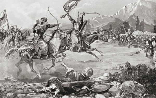 A fight between Black and White Sheep Turks