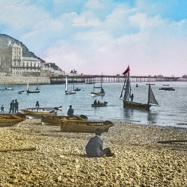 Magic Lantern slide circa 1900 hand coloured