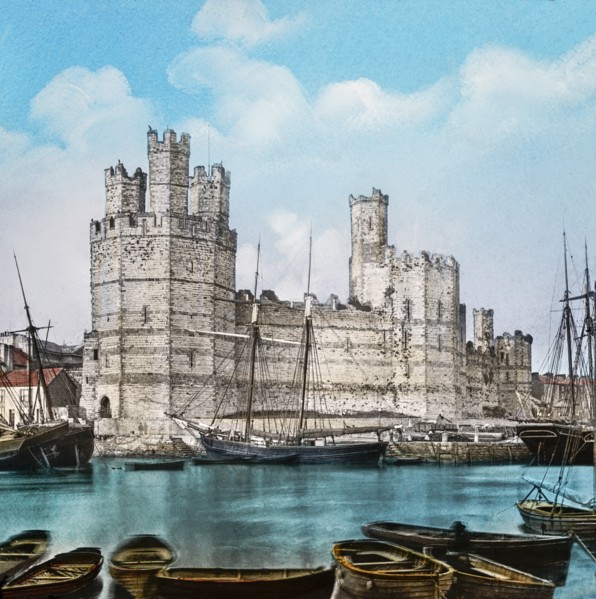 Magic Lantern slide circa 1900 hand coloured