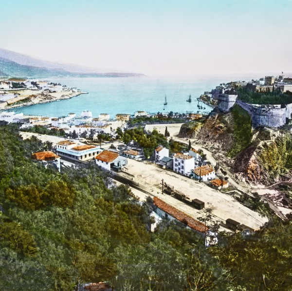 Magic Lantern slide circa 1900 hand coloured