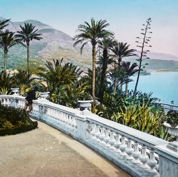 Magic Lantern slide circa 1900 hand coloured