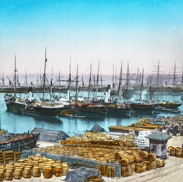 Magic Lantern slide circa 1900 hand coloured