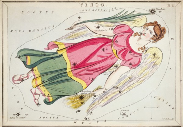 Virgo. Card Number 21 from Urania's Mirror