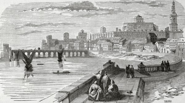Cordoba, Andalusia, Spain, Panoramic view of the city on the bank of the Guadalquivir river