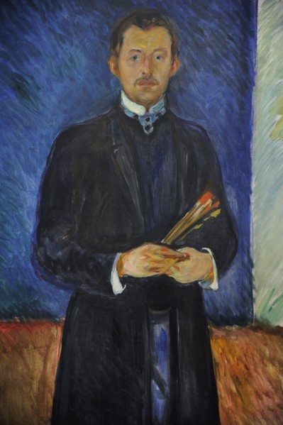 Edvard Munch, Self-Portrait with Brushes, 1904