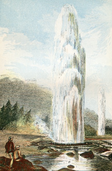 Steam phase eruption of a Geyser