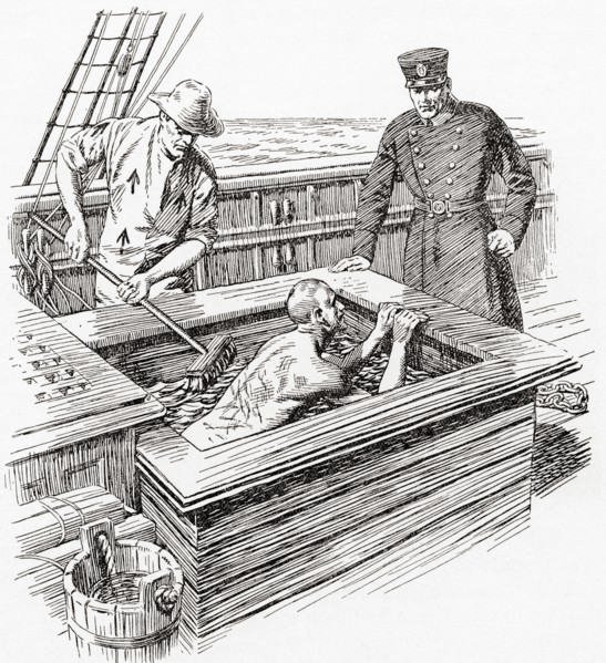 The Brine Bath on board a prison hulk in the early 19th century