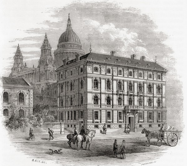 The offices of the British and Foreign Bible Society, London, England,