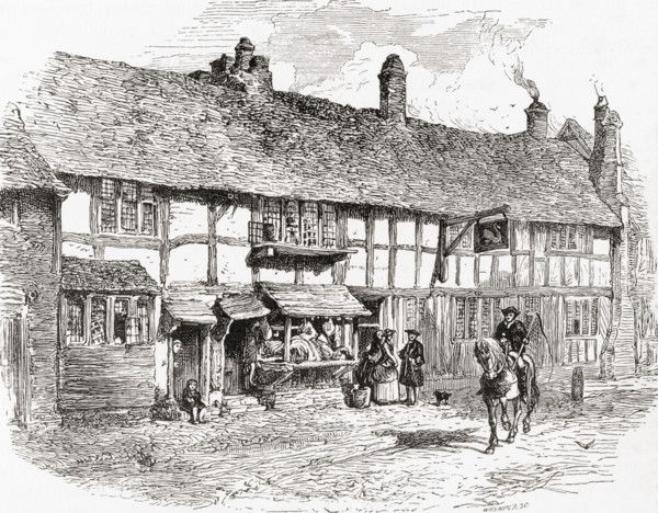 Shakespeare's birthplace, before restoration,,