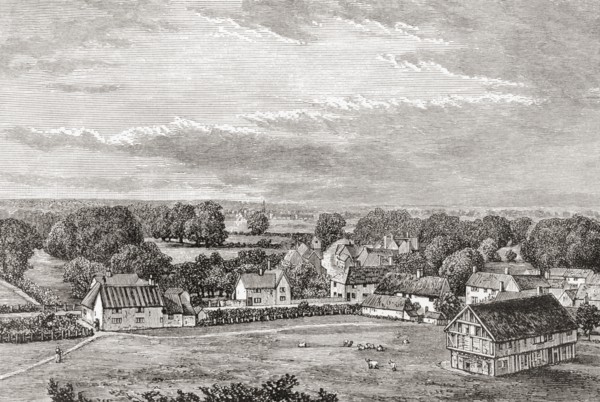Elstow village green, Elstow, Bedfordshire,