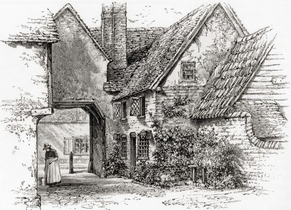 An old hostelry, Elstow, Bedford, England
