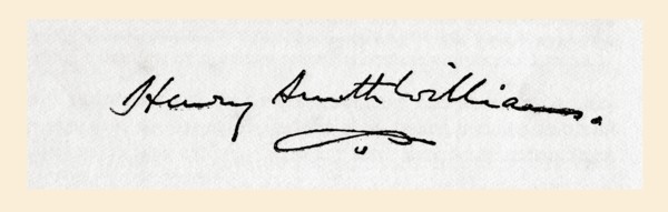 Signature of Henry Smith Williams
