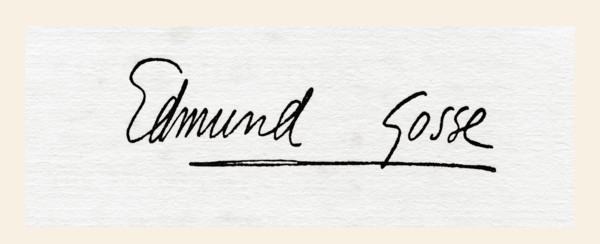 Signature of Sir Edmund William Gosse
