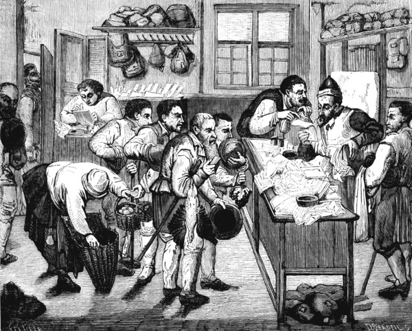 Lawyer office in xvii century