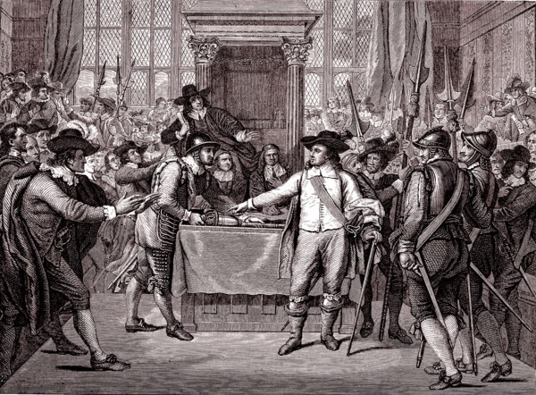 Oliver cromwell, from a painting by benjamin west 1871