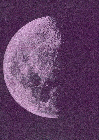 The first quarter of the moon, the sky in 1877 by amedee guillemin, paris 1877