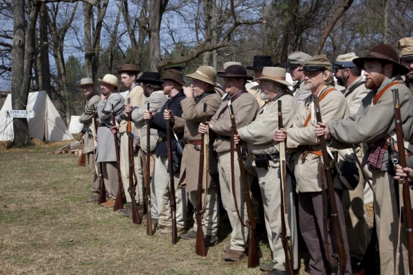 Reenactment of Civil War siege of April 1862, Bridgeport, Alabama