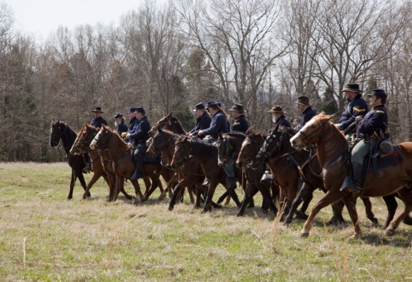 Reenactment of Civil War siege of April 1862, Bridgeport, Alabama