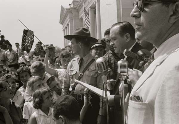 Little Rock, 1959. Rally at state capitol