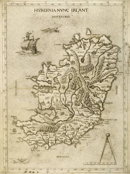 Hybernia Nunc Irlant. Ireland. Map.