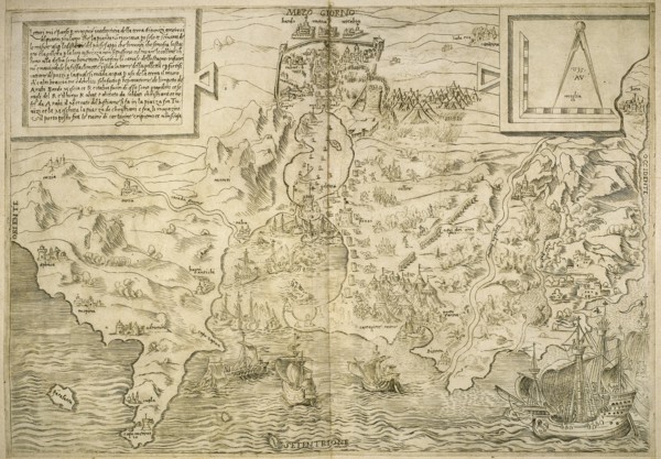 Map of the British Isles. 16th century. 1543