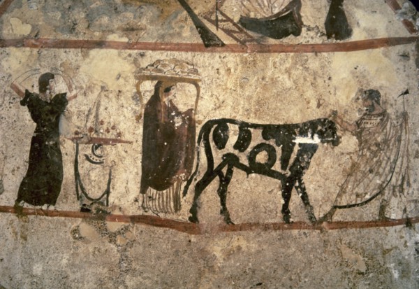 Painted slab. Tomb 47.