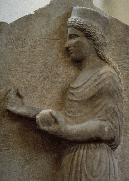 Grave stele of the dead woman Amphotto.
