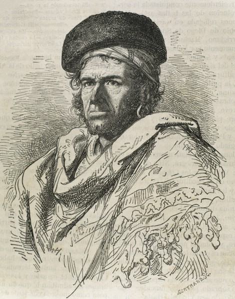 Bandit. Andalusia. Spain. Engraving. 19th century.
