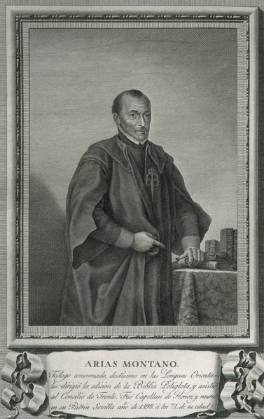 Benito Arias Montano (1527-1598). Spanish orientalist and editor of the Antwerp Polyglot. Engraving. Portrait.