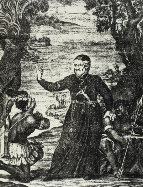 Father Antonio Vieira (1608-1697). Portuguese Jesuit philosopher and writer. Engraving. Vieira preaching.