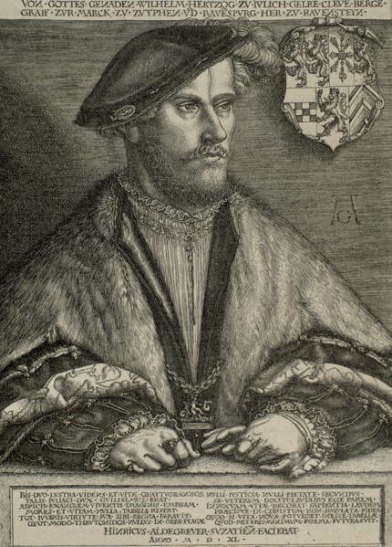 William of Julich-Cleves-Berge (1516-1592). Duke of Julich-Cleves-Berg. Engraving,