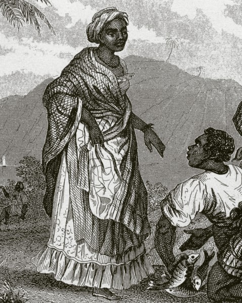 Black woman and man.