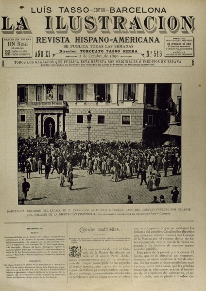 Death of Francesc Rius i Taulet.