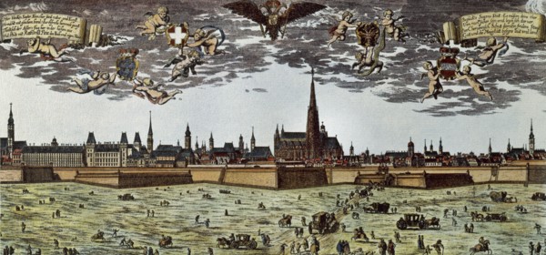 Panorama of the city in the 17th century.