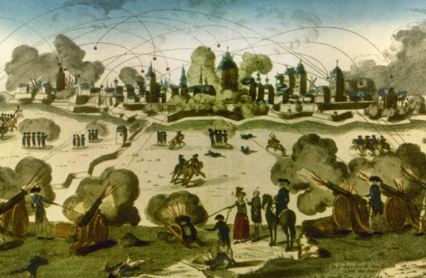 Siege of Lille by the Austrian troops.