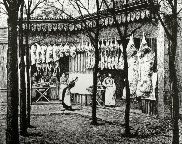 Butcher shop.
