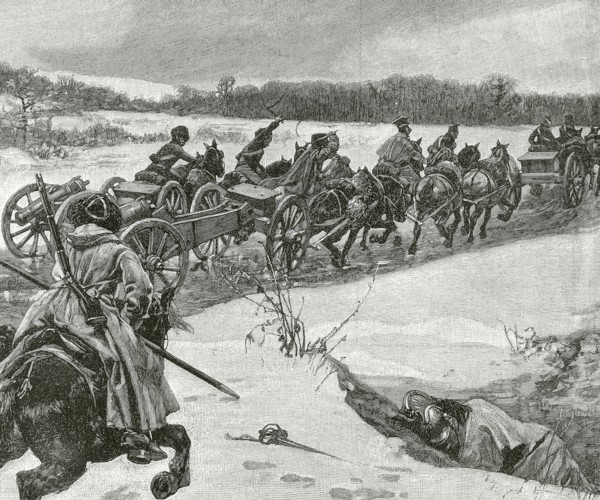 Retreat of the Napoleonic armies of the Russian front in the winter of 1813.