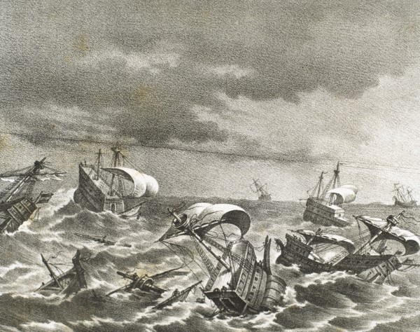 Destruction of the Spanish Armada.