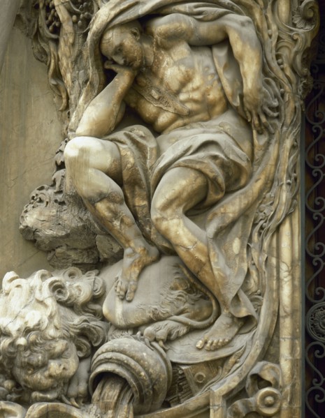 Spain. Valencia. Palace of the Marques de Dos Aguas. Relief of Atlante by Ignacio Vergara. 18th C.