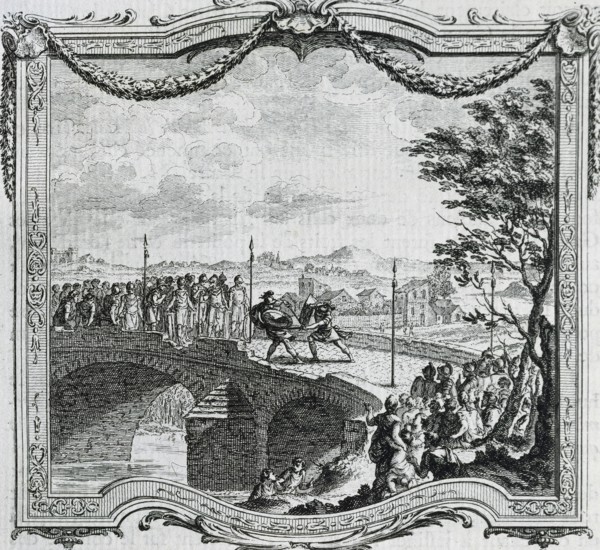Duel between four spears.