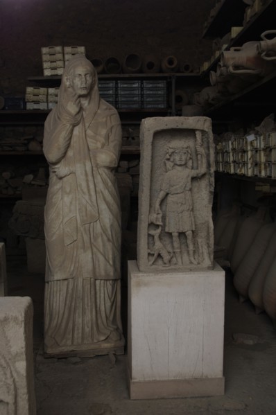 Pompeii. The Antiquarium. Statues and reliefs. Roman period.