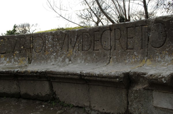 Pompeii. Roman inscription.