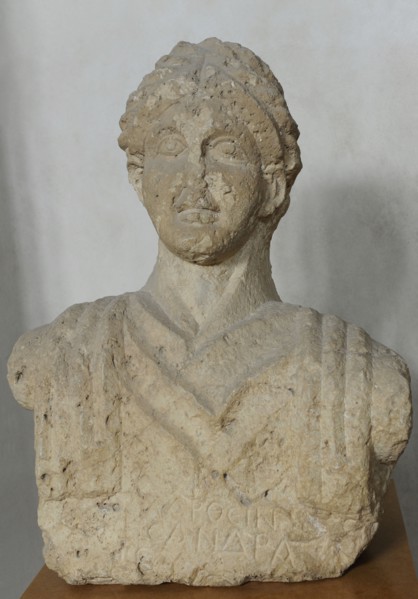Funerary bust of a woman.