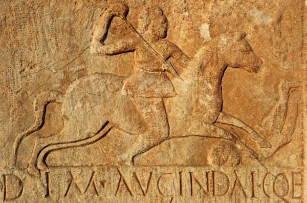 Latin inscription dedicated to horseman in the squadron of the Mauritanians.
