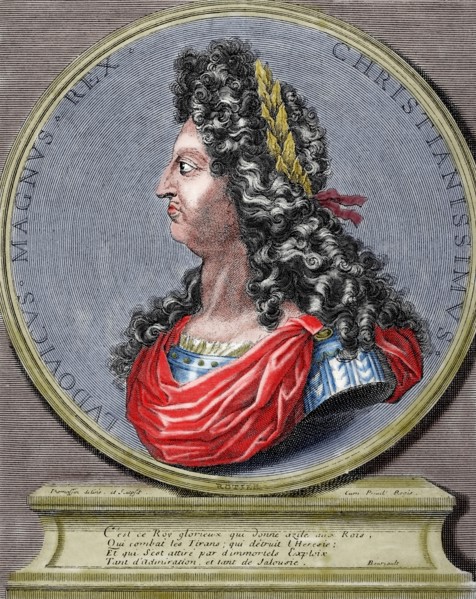 Louis XIV (1638-1715). King of France. Engraving. Colored.