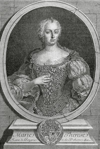 Queen Maria Theresa of Austria (1717-1780). Engraving, 1885.