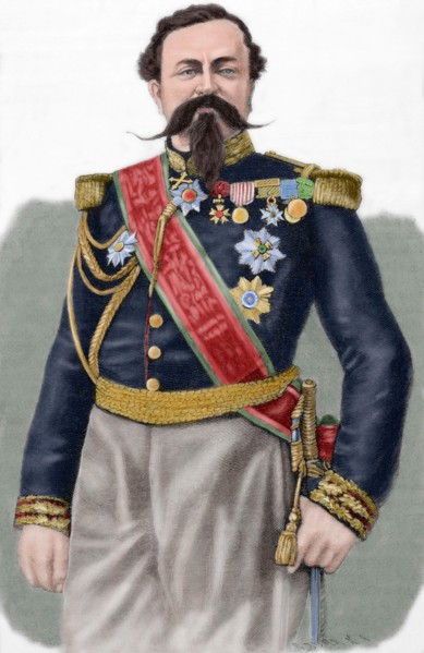 Edmond Le Boeuf (1809-1888). Engraving. Colored.