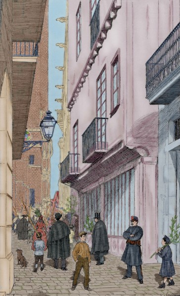 Freneria street on Palm Sunday.