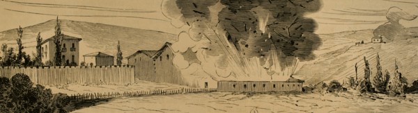 Destruction of the ammunition of Ugarte by General Pino's troops.